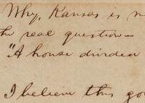 Abraham Lincoln, notes for the “House Divided” speech, ca. December 1857 (Gilder Lehrman Collection)